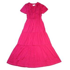 NWT by Anthropologie The Somerset Maxi in Pink Lumensilk Edition Dress M